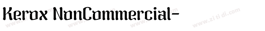 Kerox NonCommercial字体转换